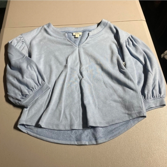 A.N.A Light Blue Puff Sleeve Lightweight Sweater Women's Small S Crew Neck EUC - Picture 4 of 8